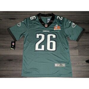 🏈 Saquon Barkley #26 Philadelphia Eagles 2025 Bowl Patch Stitched Jersey Small